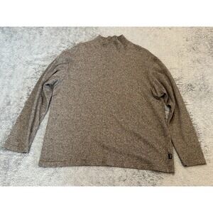 Vtg Marithe Francois Girbaud Sweater Mens Large Gray Mock Tight Knit Turtleneck